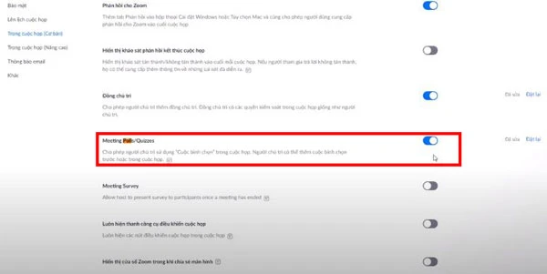 Cuộn xuống và chuyển công tắc bên cạnh Polling sang vị trí ON