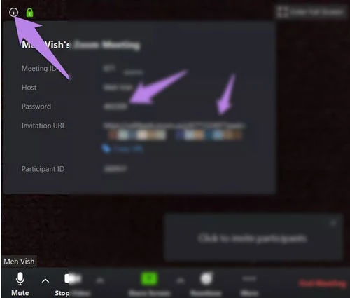 Tìm mật khẩu khi đang họp