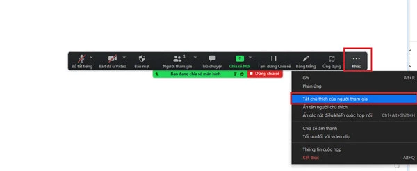 Trên thanh công cụ, hãy nhấn chọn vào mục More (Thêm).