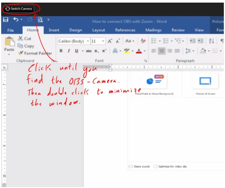 Mở cuộc họp Zoom của bạn, hủy kích hoạt camera Zoom. Chọn “CABLE Output (VB-Audio Virtual Cable)” làm Micrô Zoom của bạn (KHÔNG làm loa của bạn!), Kích hoạt nó.