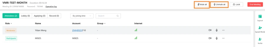 Nhấp vào  Bật tiếng tất cả .
