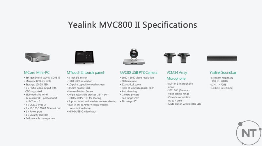 Thông số và Chi tiết Yealink MVC800 II