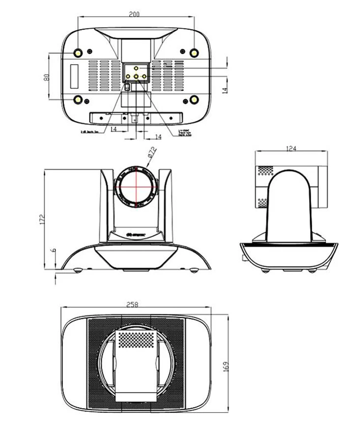 Kích thước loa hội nghị Minrray UV950A
