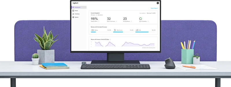 Mở rộng - với giải pháp quản lý thiết bị đồng bộ của Logitech