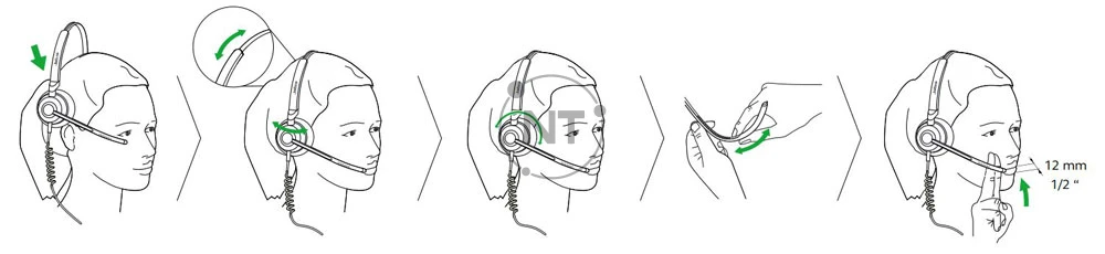 cách đeo tai nghe cách đeo tai nghe Jabra Engage 50