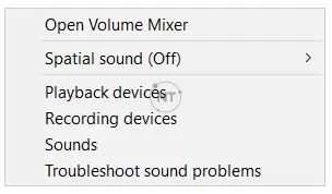 Nhấp chuột trái vào Playback devices để mở cài đặt