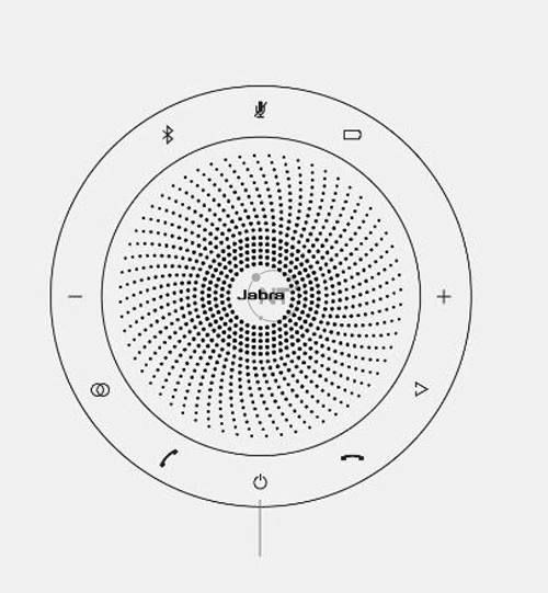 Bắt đầu với Jabra Speak 710 của bạn được bật. Để bật Jabra Speak 710, hãy nhấn và giữ (1 giây) nút  Power