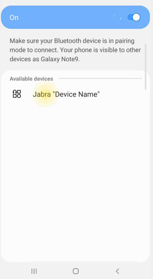 Khi Jabra Speak 710 xuất hiện trên màn hình, hãy nhấn vào Jabra Speak 710 để bắt đầu ghép nối.