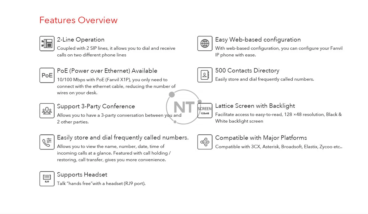 Điện thoại IP Fanvil X1 / X1P