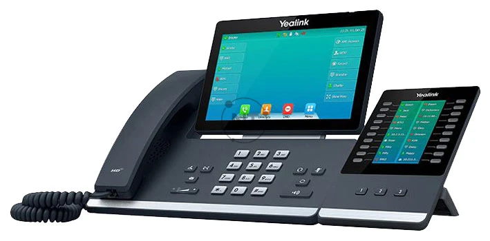 T57W + EXP50 Kết nối tối đa 3 Mô-đun mở rộng EXP50 (Thanh trượt tự điều chỉnh với màn hình màu) để có thêm các phím dòng