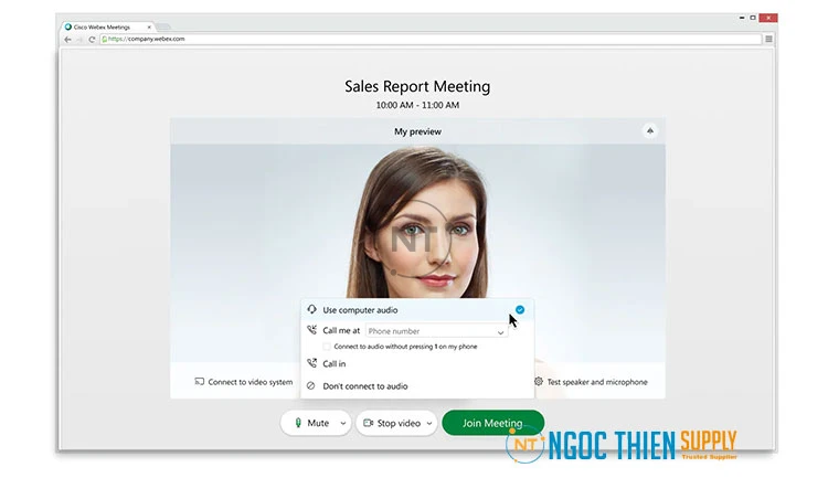 Kết nối âm thanh với cisco webex meetings