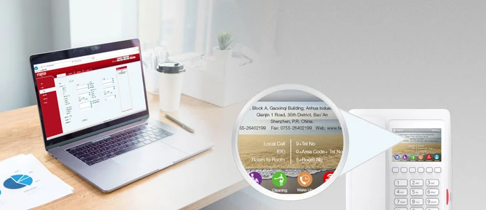 Màn hình màu 3,5'' Hiển thị thông tin Khách sạn