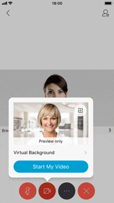 Bạn có thể sử dụng tính năng Virtual Background trong các cuộc họp, sự kiện và các buổi đào tạo bằng ứng dụng Webex Meetings dành cho thiết bị di động