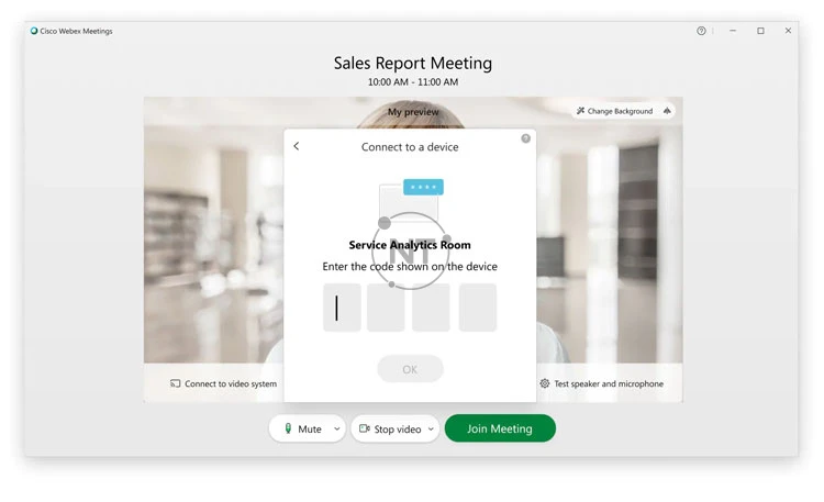chi tiết cách kết nối với hệ thống video trên Webex Meetings Desktop App (dành cho các phiên bản mới)