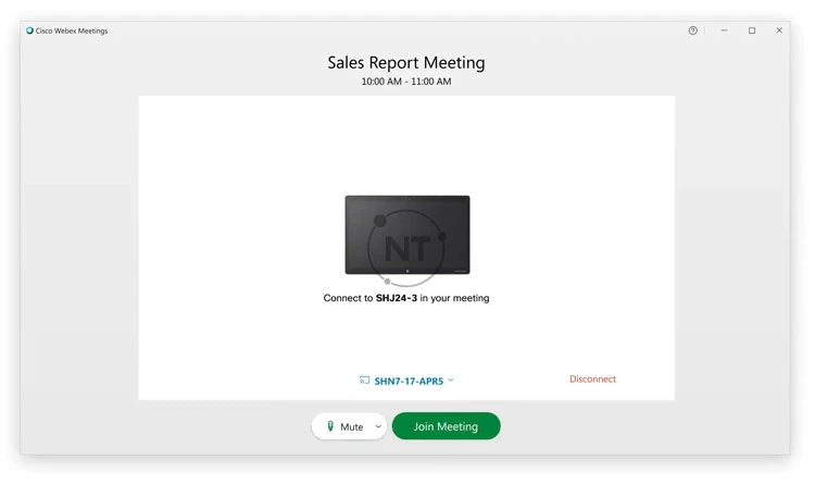 Webex sẽ tự động kết nối với hệ thống video của bạn hoặc gọi đến thiết bị của bạn khi đã được chọn