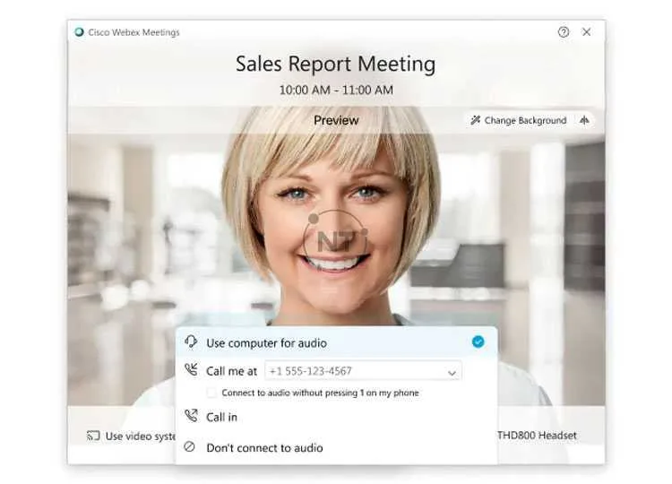 Chọn cài đặt âm thanh trong cuộc họp