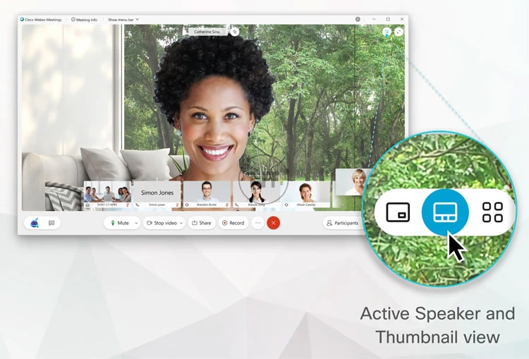 Chế độ xem người phát biểu màn hình thu nhỏ