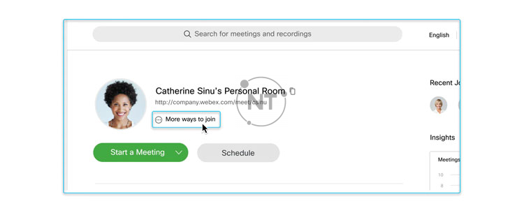 Hướng dẫn cách bắt đầu cuộc họp trên Personal Room của Webex bằng điện thoại di động