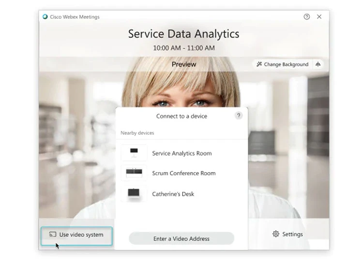 kết nối hệ thống video với Webex Desktop App (dành cho phiên bản cũ)