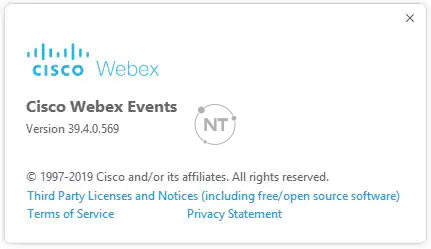  số phiên bản của Cisco Webex trong một cuộc họp, phiên họp hoặc sự kiện