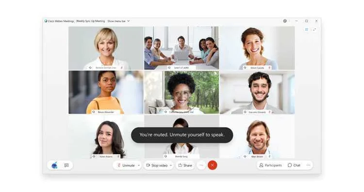 Bạn có thể sử dụng chức năng tắt tiếng và bật tiếng để ngăn chặn tiếng ồn không mong muốn trong cuộc họp