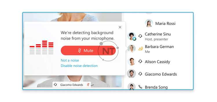 ứng dụng Cuộc họp Webex phát hiện thấy tiếng ồn xung quanh phát ra từ micrô của bạn