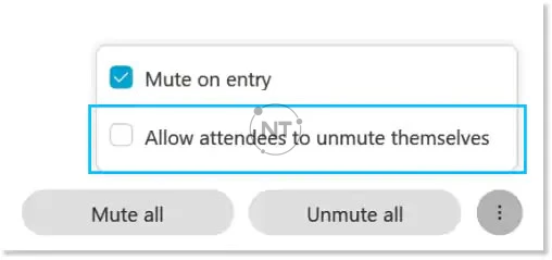 sử dụng chức năng tắt tiếng và bật tiếng để ngăn chặn tiếng ồn không mong muốn trong cuộc họp, sự kiện hoặc buổi đào tạo