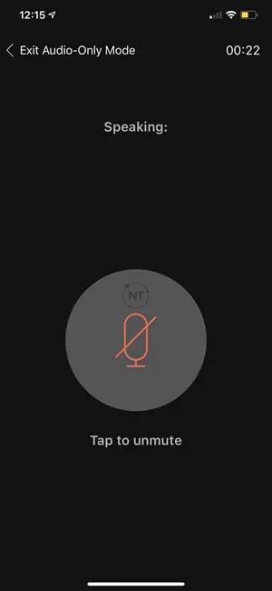 Bật và tắt chế độ cuộc họp âm thanh - Audio-Only Mode của webex meetings trên điện thoại