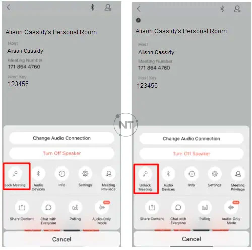 Khóa và mở khóa phòng cá nhân - Personal Room của Webex bằng điện thoại