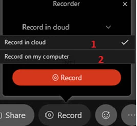 Webex Meetings cho phép bạn ghi lại những gì có trong cuộc họp.