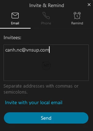 Webex Meetings hỗ trợ tính năng mời và nhắc nhở người tham gia