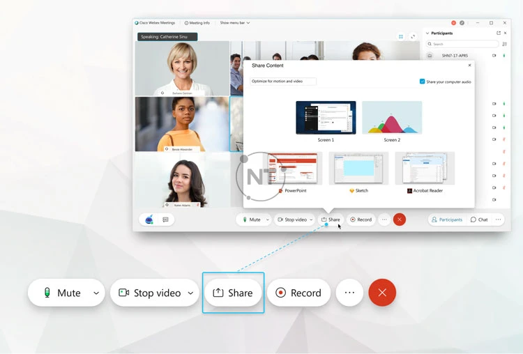 tối ưu hóa video và hình ảnh động trên Webex Meetings (dành cho phiên bản mới)