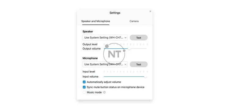 Điều chỉnh âm lượng loa và micrô trên webex meetings