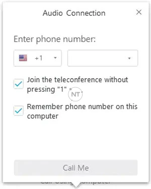 Kết nối với Webex Audio