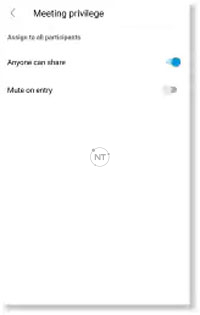 Giới hạn quyền chia sẻ nội dung trên webex meetings trên Android