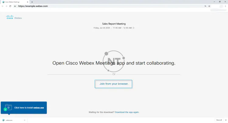 chi tiết cách tham gia cuộc họp trên Webex Meetings Web App