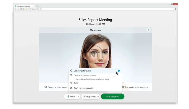 tính năng chính của Webex Meetings Web App