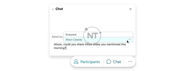 Chat với những người khác trong webex meetings web app