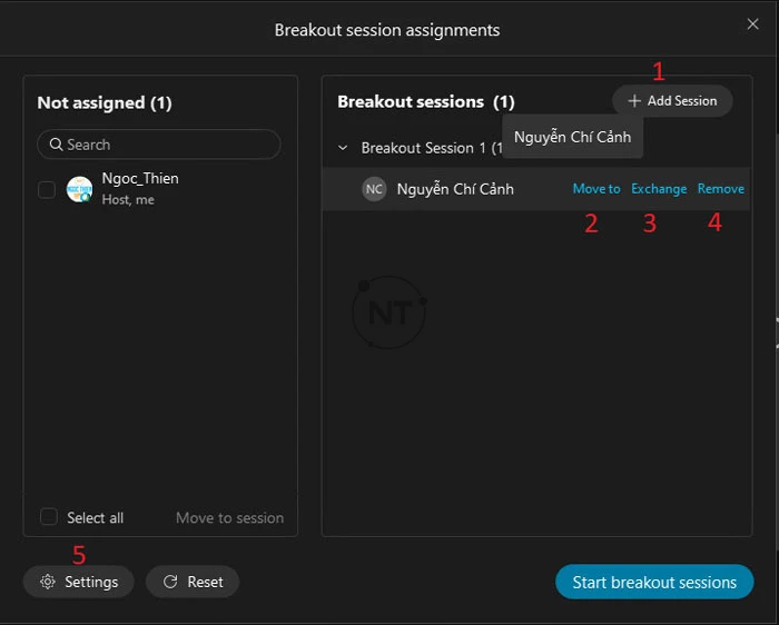 Tạo phòng họp đột phá (Breakout Room) trên webex meetings
