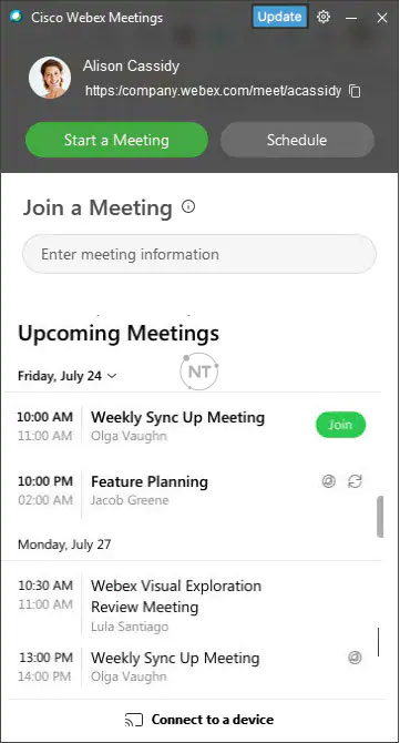 Cách cập nhật thủ công ứng dụng Cisco Webex Meetings trên