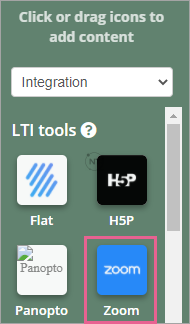 Chuyển đến Widget menu và chọn Tích hợp từ Integration from.