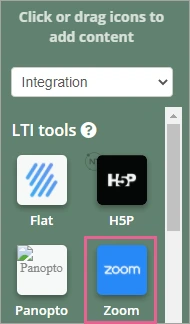Chuyển đến Widget menu và chọn Tích hợp từ Integration from.