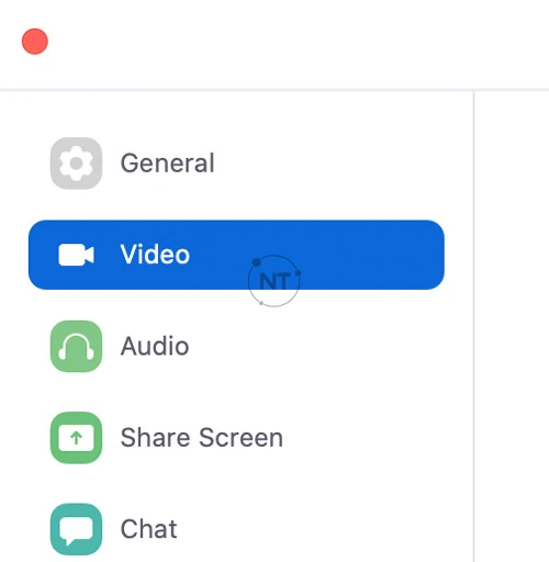 Chọn tab Cài đặt video trên thanh bên trái của cửa sổ Cài đặt