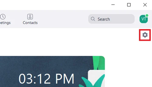 Mở cài đặt zoom