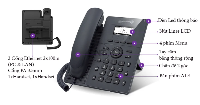 Alcatel H2-H2P dễ triển khai và dễ sử dụng 