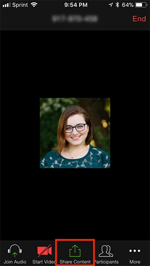 Chia sẻ nội dung zoom