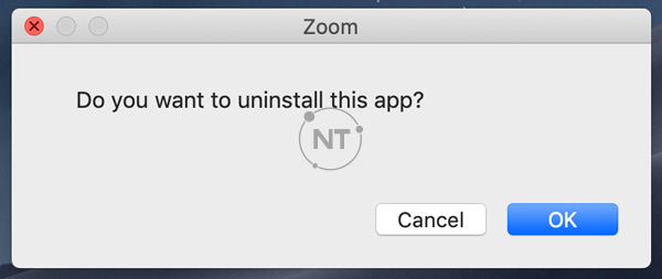 Gỡ cài đặt Zoom trên macOS trên phiên bản 4.4.53932.0709 trở lên