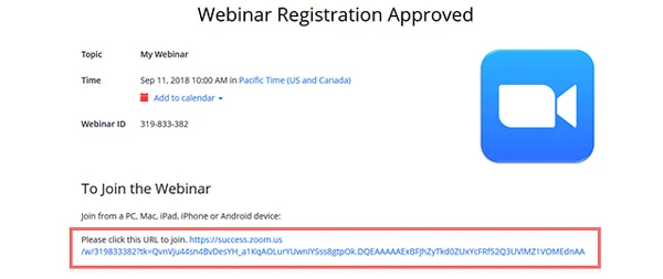 Tham gia hội thảo trên web bằng liên kết lời mời
