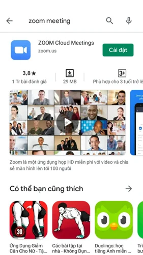 Trên hệ điều hành Android