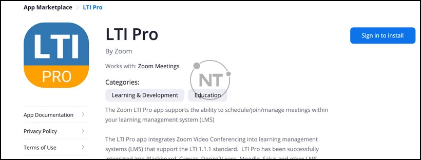 Hướng dẫn cách thiết lập zoom với công cụ học tập (LTI)